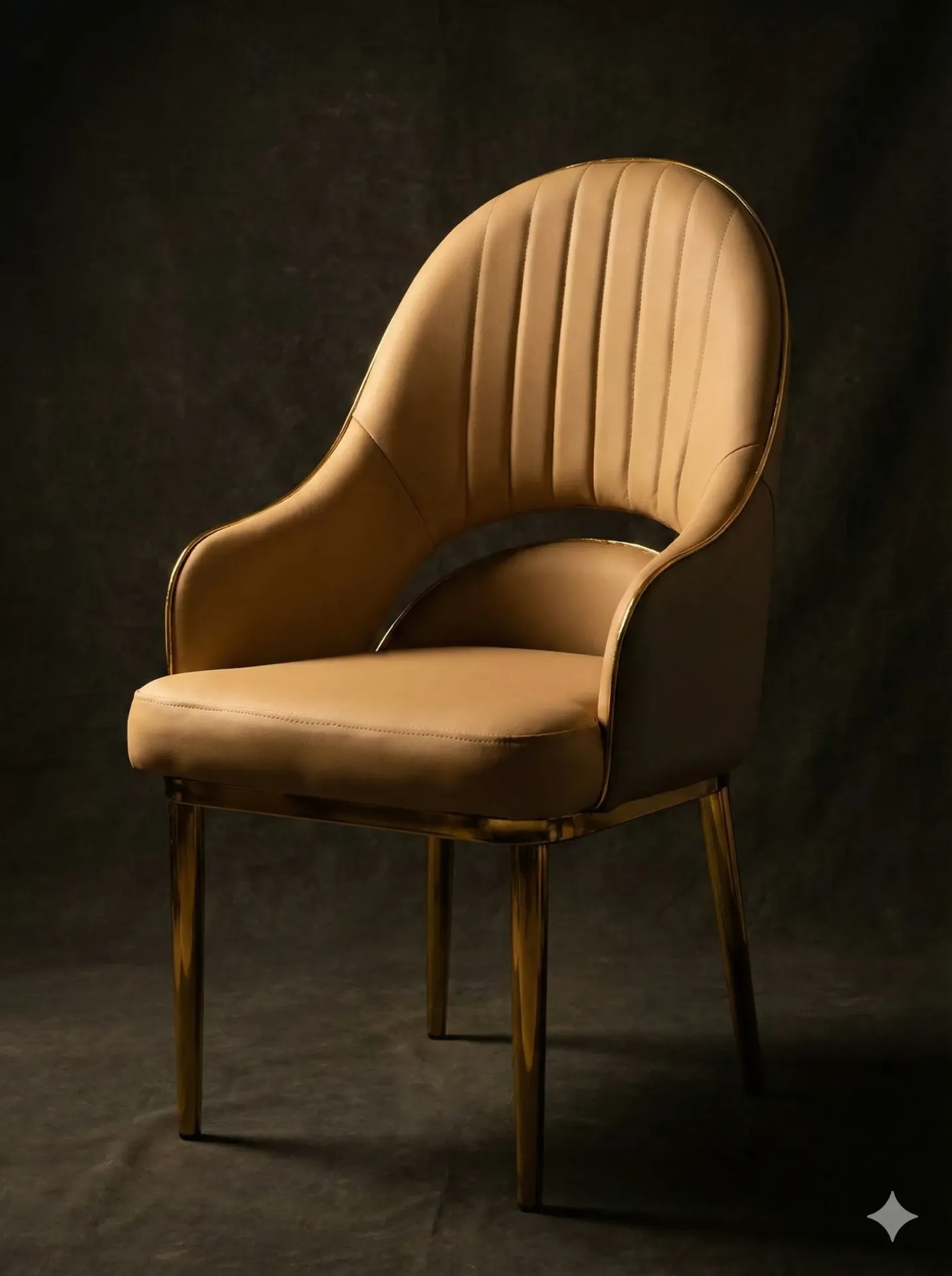 Velvet Arc Cushion Chair